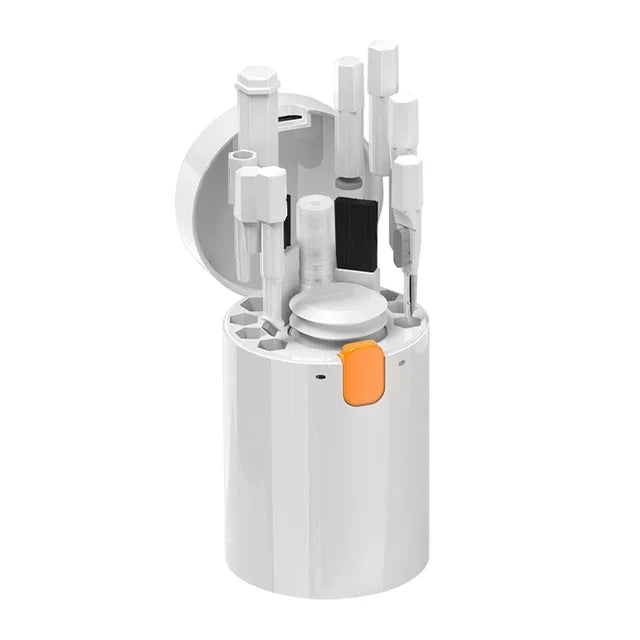 Appareil photo numérique multifonctionnel, casque, téléphone portable, ordinateur portable, clavier, livres, ensemble d'outils, brosse, stylo propre, 20 en 1